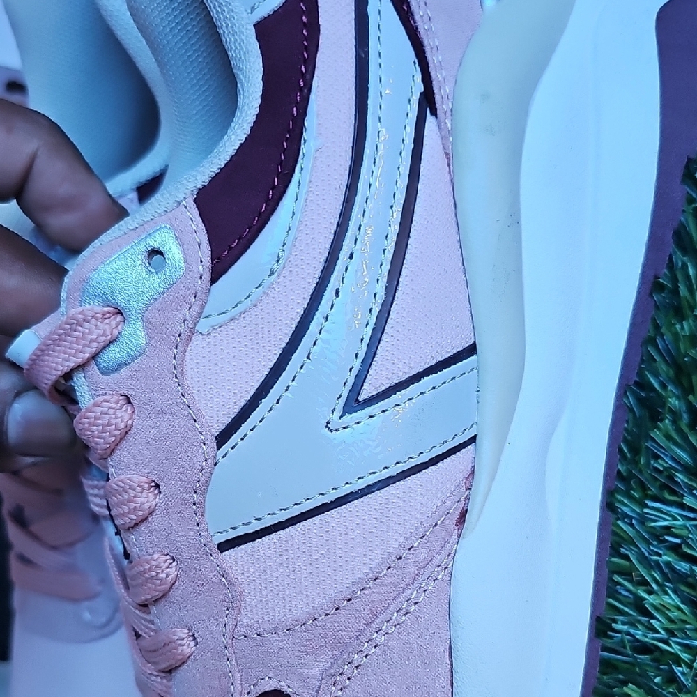 SoftWalk Pink and Red Sneakers with Chunky Sole - Picture 5 of 7